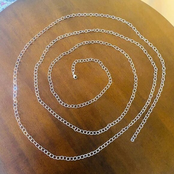 PROCHAIN Brand 100" Extra Long Sterling Silver 925 Link Chain Necklace - Picture 3 of 7